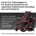 3Pcs PCV Valve Oil Separator Tube Kit for VW Eos Golf Audi A3 A4 TT (2006–2019) 06H103495A