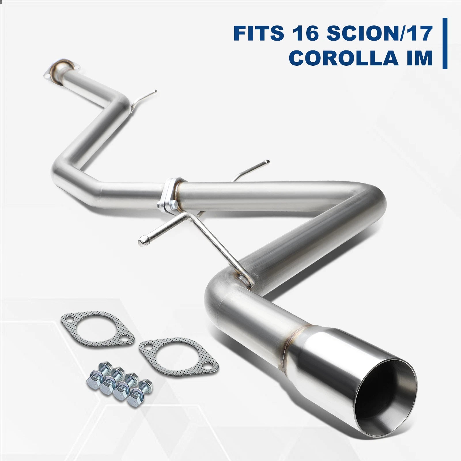 Cat Back Exhaust Pipe Kit for Toyota Corolla iM E180 (2016–2018) 1.8L 3" Tip