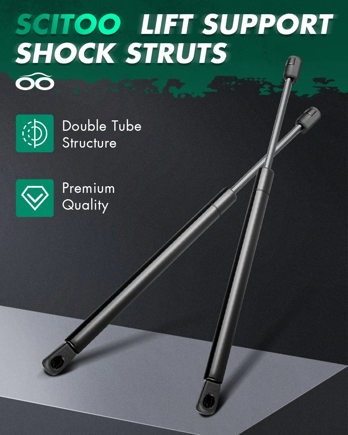 2X Front Hood Lift Supports Struts for Nissan Murano (2003–2007)