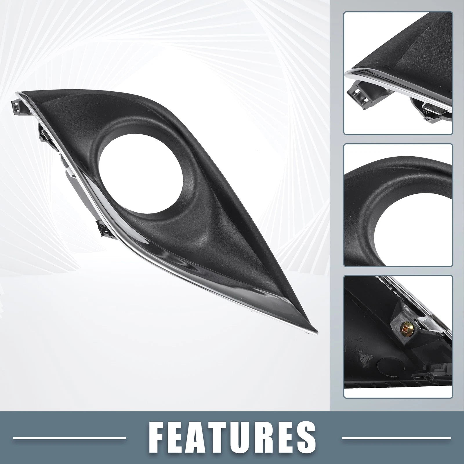 Set of 2 Fog Light Grille Cover Trim for Nissan Versa (2015–2018)