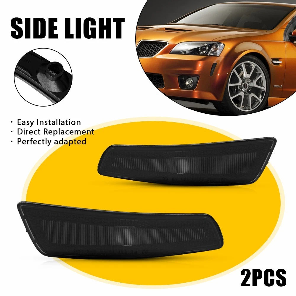 2X LED Side Marker Light Housing Smoked for Pontiac G8 GT/GXP (2008–2009)