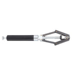 Watch hand plunger puller tool for precise removal of hour minute second hands