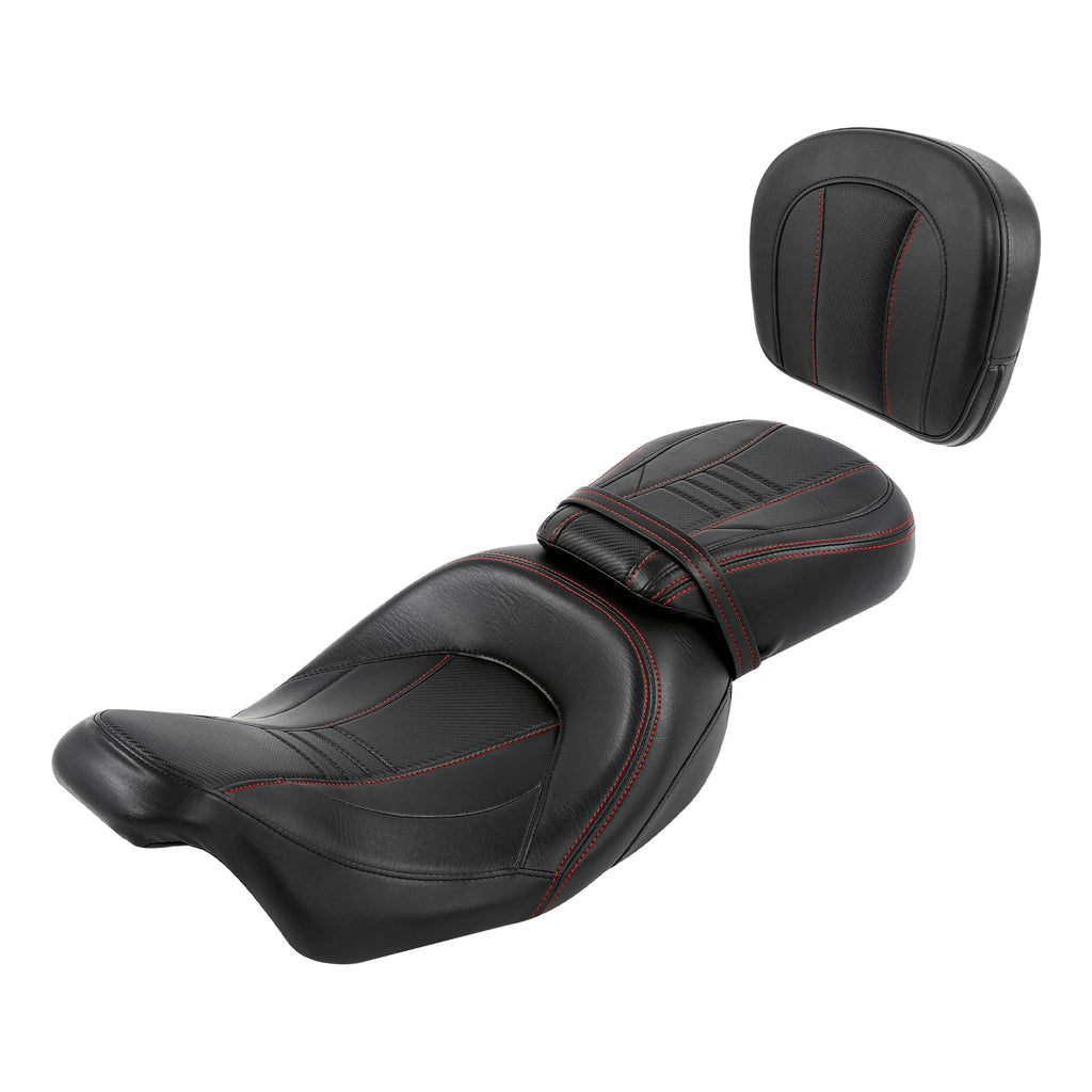 Driver Passenger Seat & Backrest Pad for Harley Touring Road Glide (2009–2023)