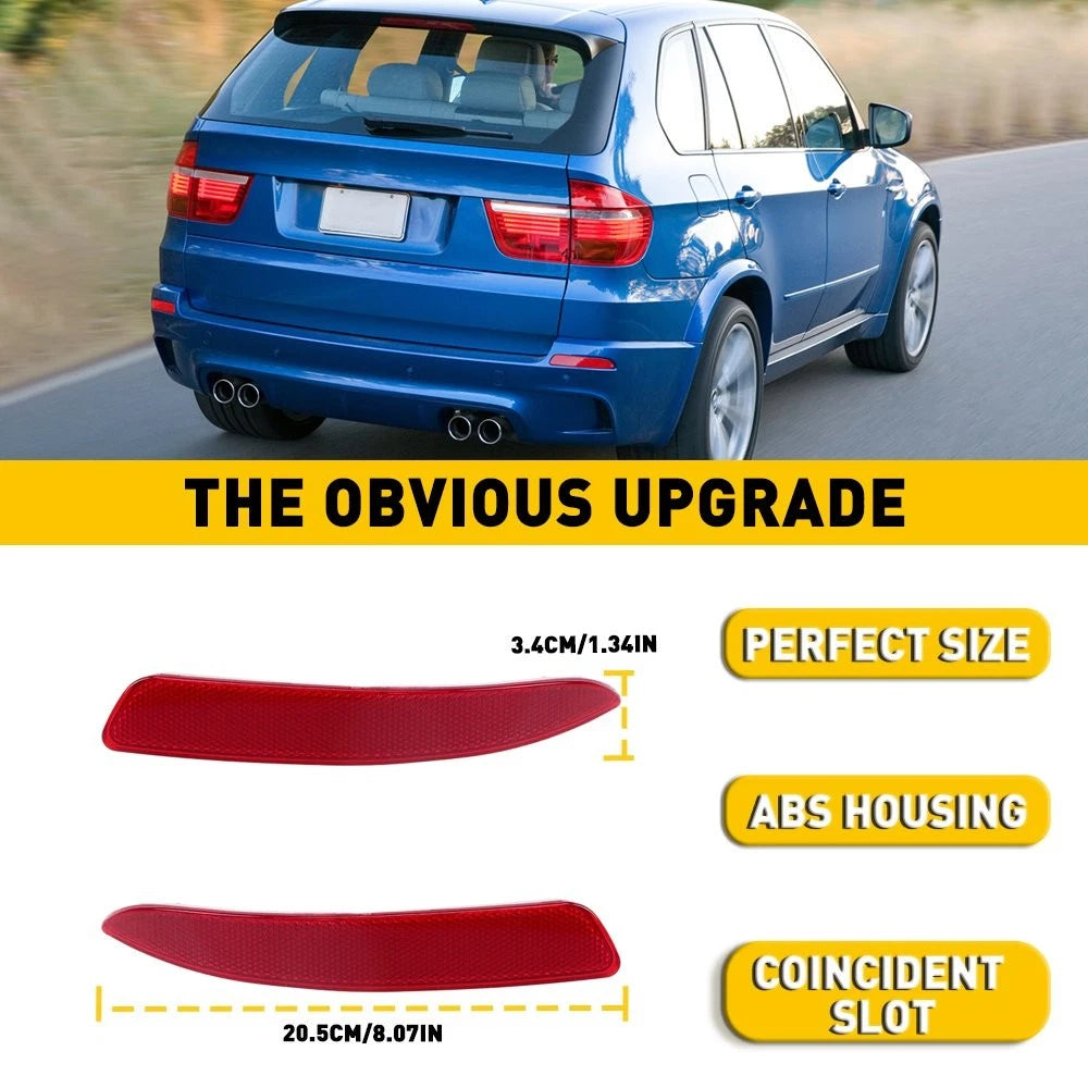 Left & Right Tail Bumper Reflector Lamp Case for BMW X5 E70 (2007–2013)