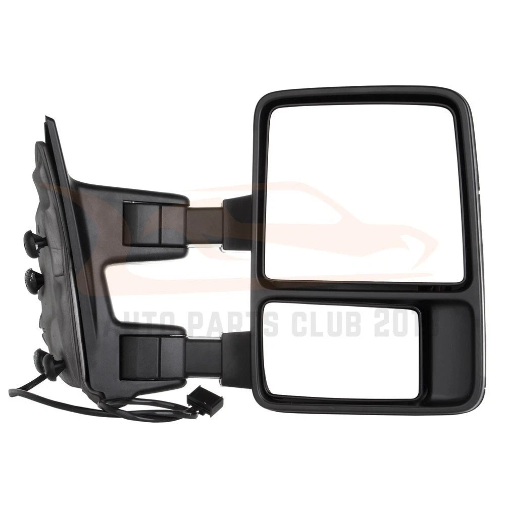 Pair of Tow Mirrors for Ford Super Duty (1999–2016) - Manual Signal, Black