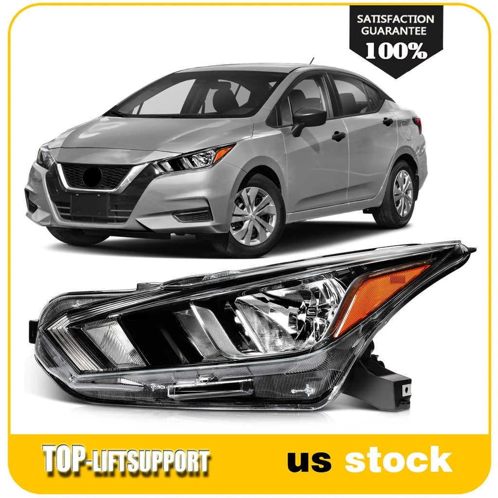 Driver Side Halogen Headlight Assembly for Nissan Versa (2020–2024)
