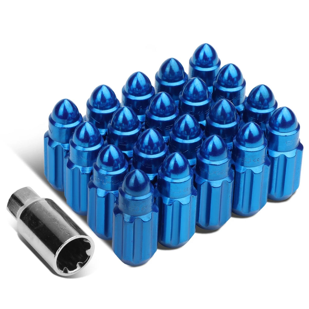 20Pcs Bullet Shaped End Lug Nut Set for NRG Innovations LN-LS500BL-21