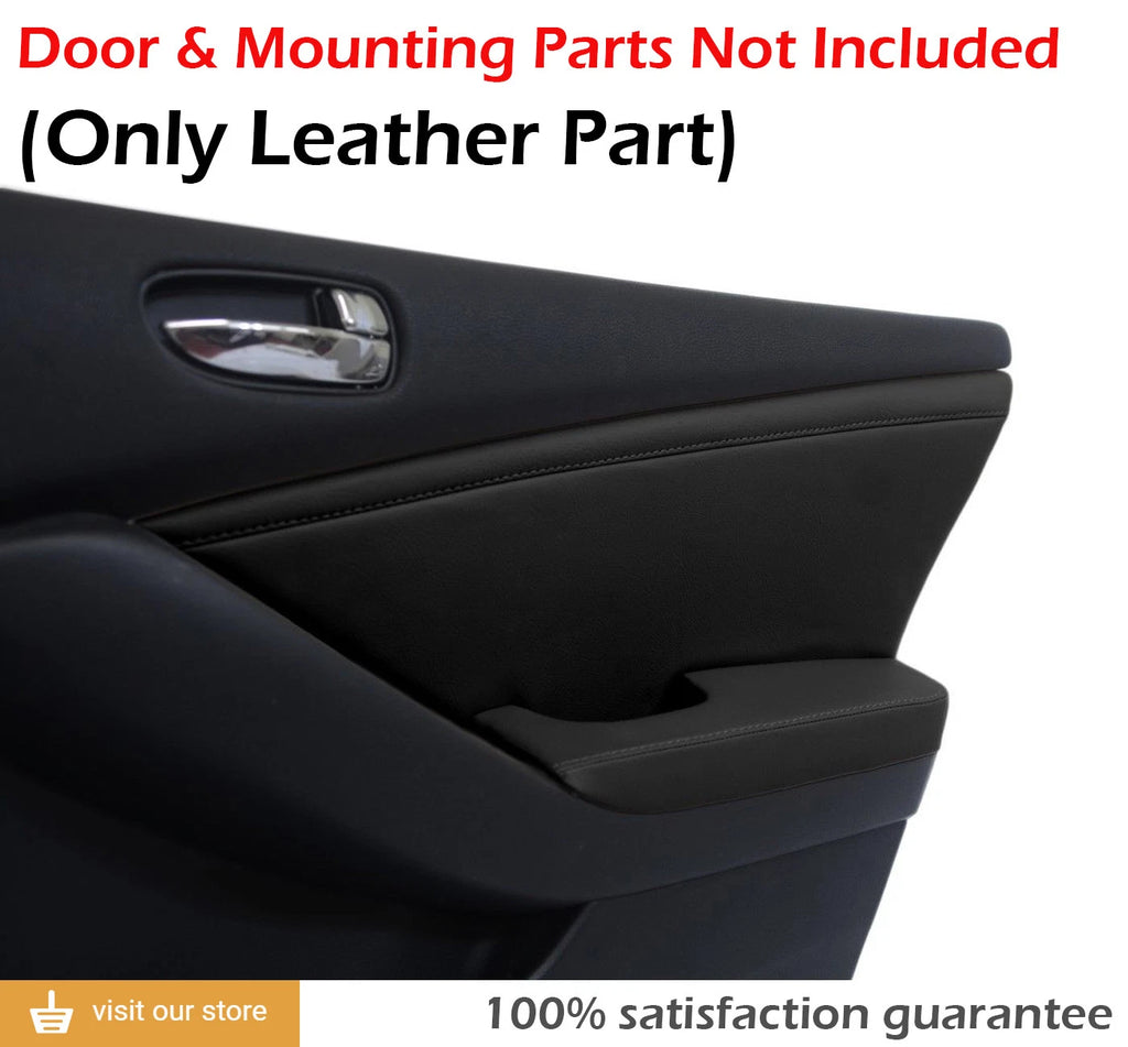 Front Door Panel Insert for Nissan Altima (2007–2012) - Black Synthetic Leather