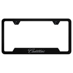 Name on Black Cut-Out License Plate Frame - Officially Licensed for Cadillac