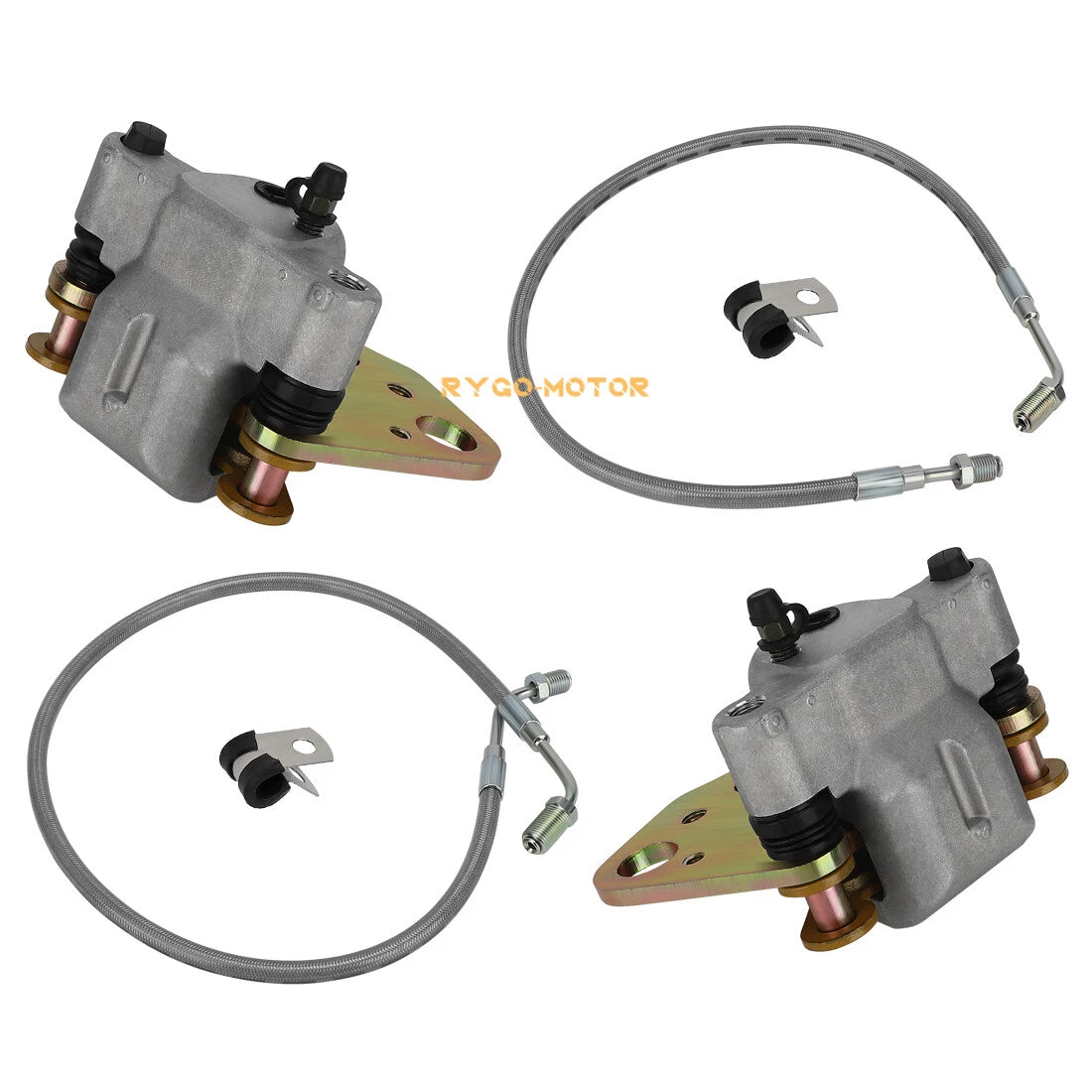 Front Brake Calipers & Hose Lines for Polaris Sportsman 400 500 600 700 (2001–2005)