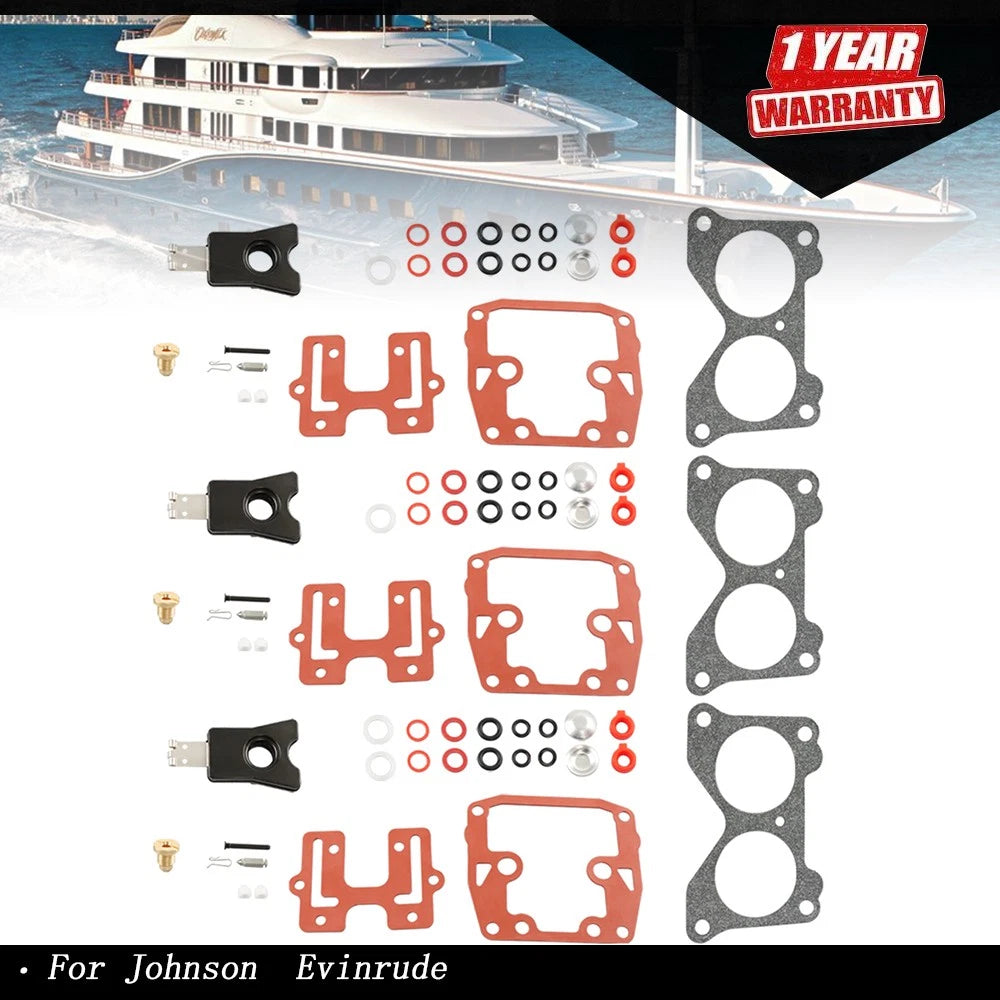 Carburetor Rebuild Kit for Johnson Evinrude Triple V6 (150–200)