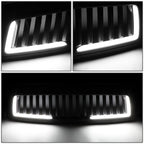 LED Vertical Slat Matte Front Hood Grille Frame for Dodge Ram 1500 (2009–2012)