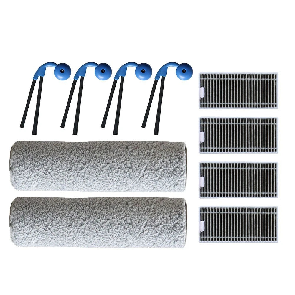 Set of 4 Mop Roller Brushes & HEPA Filters for Ecovacs Deebot X9 X11 T80s