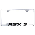 Mirrored Cut-Out License Plate Frame - Officially Licensed for Acura RSX-S