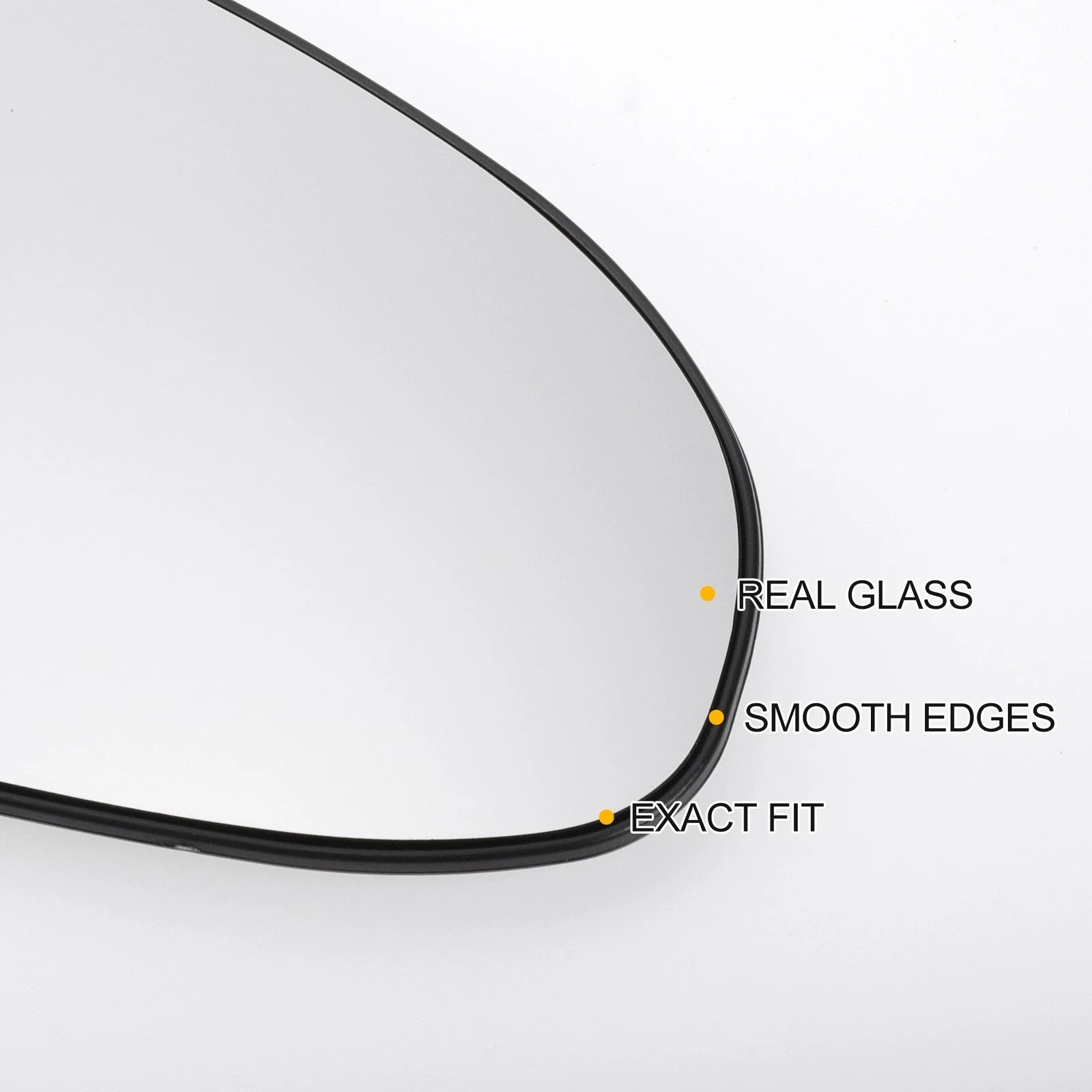 Right Side Heated White Mirror Glass for Toyota C-HR (2016–2023)