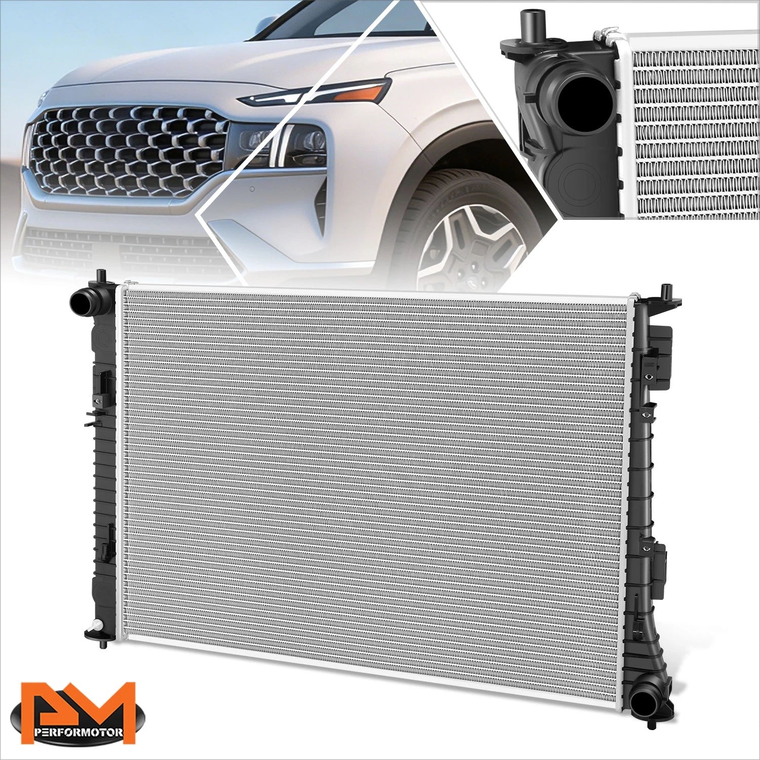 Full Aluminum Core Radiator for Hyundai Santa Fe, Kia Sorento (2021–2026) DPI-13925