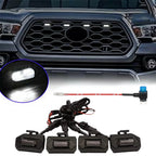 Set of 4 Raptor Style Amber Lens LED Grille Lights for Toyota Tacoma (2020–2022)
