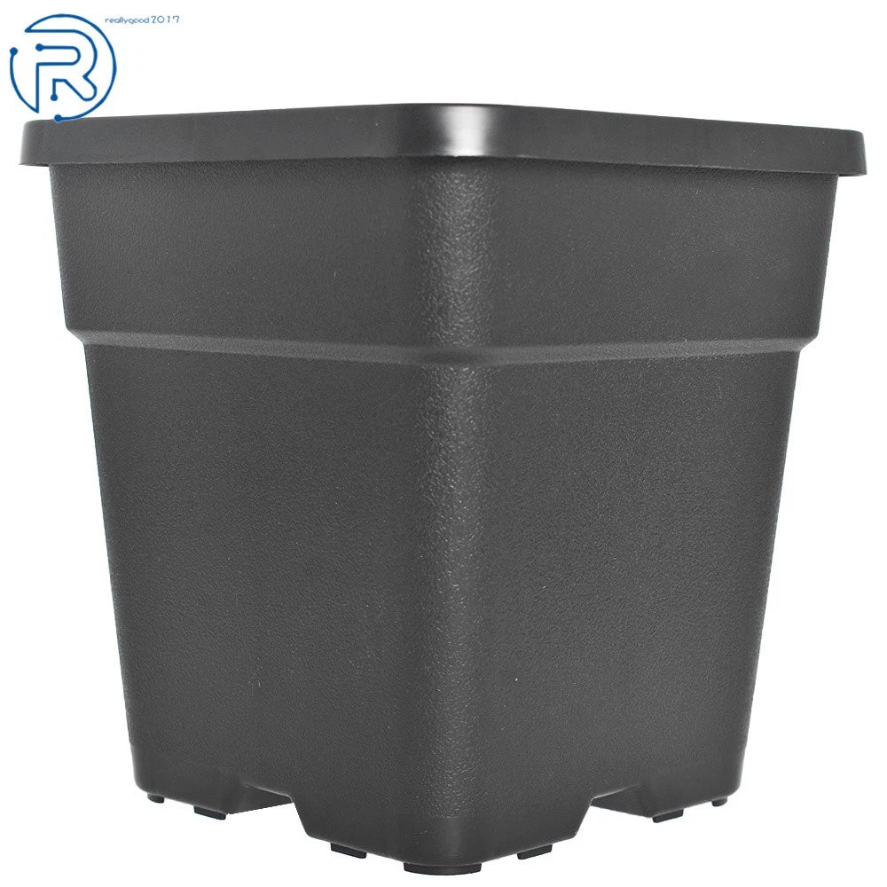 Set of 10 Reusable 2 Gallon Black Nursery Pots for Plants