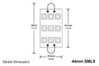 LED Bulbs 44mm SML9 Cool White 6000K Replacement for Pair Diode Dynamics (—)