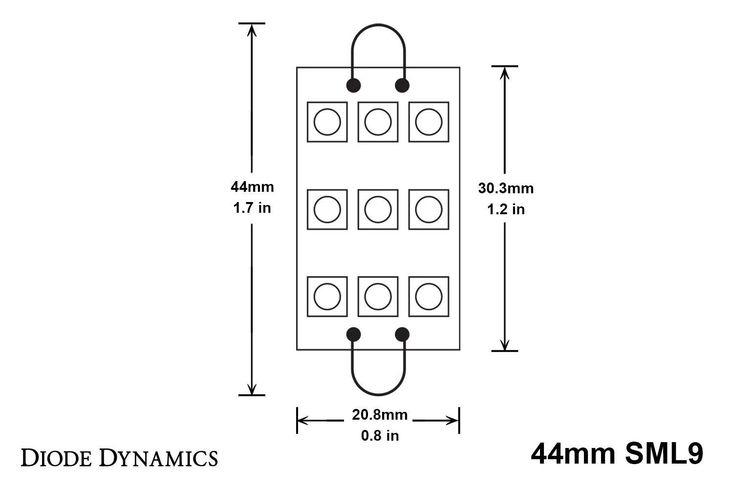 LED Bulbs 44mm SML9 Cool White 6000K Replacement for Pair Diode Dynamics (—)