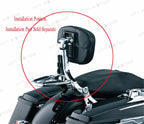 Chrome Multi Purpose Driver & Passenger Back Rest for Harley Touring FLH