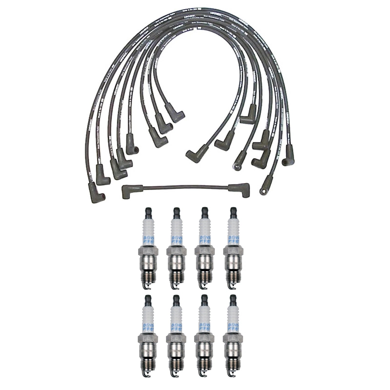 Denso 8mm Wire Set & 8 Platinum TT Spark Plugs Kit for Chevrolet GMC V8