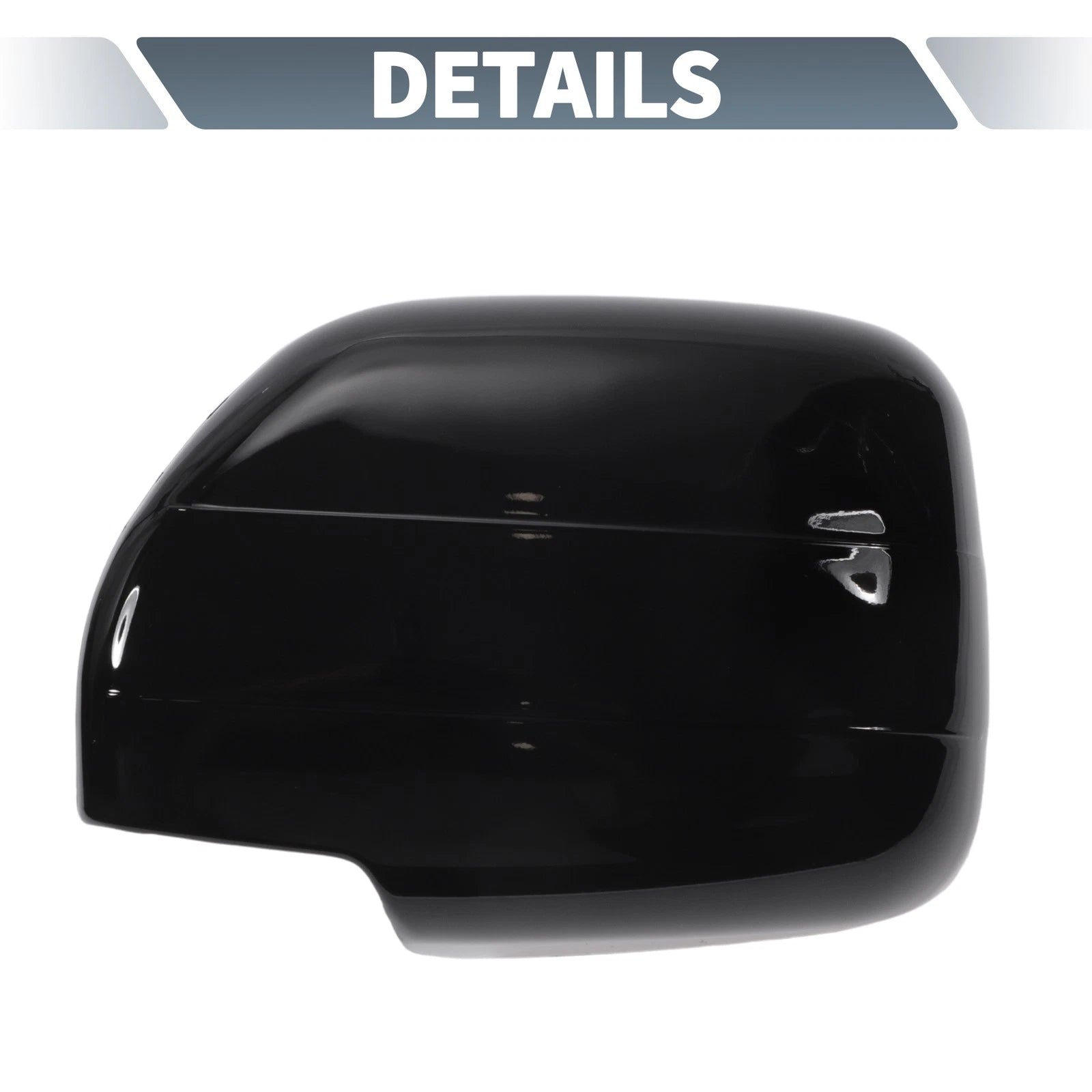 Pair Rearview Mirror Cap Overlay Gloss Black for Lexus Land Cruiser (2008–2021)