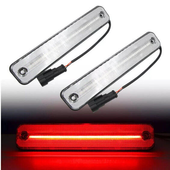 4X Clear Dynamic LED Side Marker Light Kit for Hummer H2 (2003–2009)