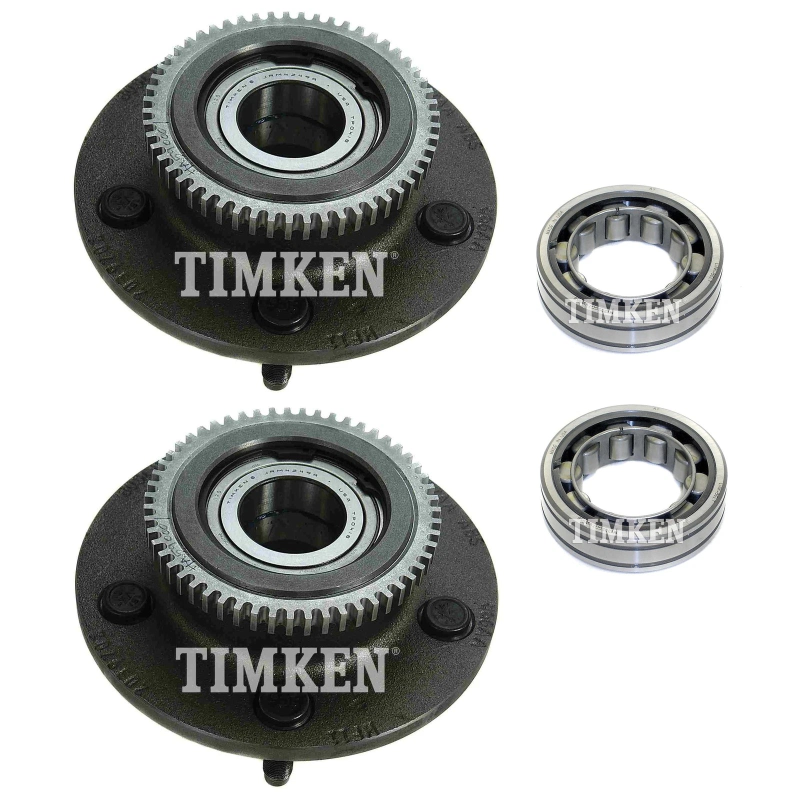 Front & Rear Wheel Bearings & Hubs Kit for Dodge Ram 1500 (2002–2008)