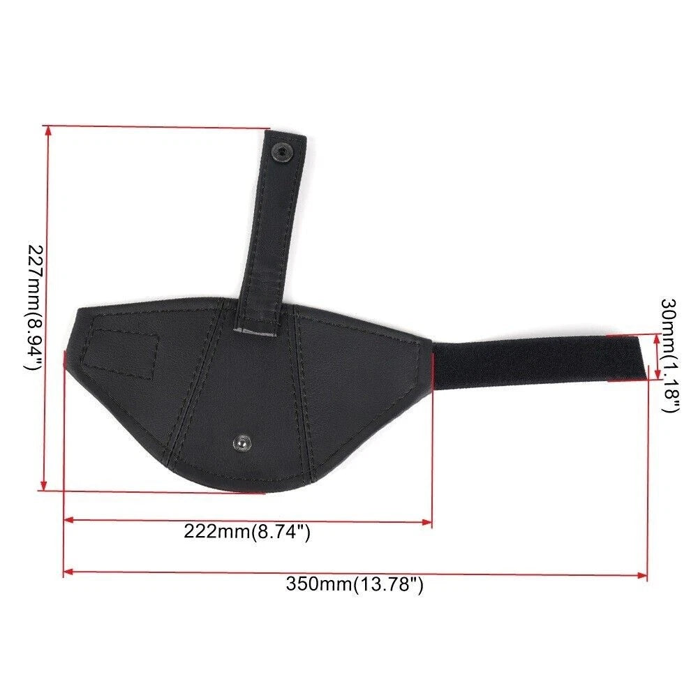 2X Black JDM Leather Bucket Seat Belt Guide Holder Protector