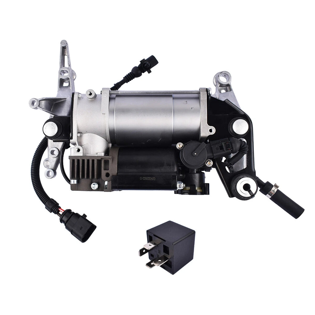 Air Suspension Compressor Pump w/ Relay for Audi Q7 (2007–2015) 4L0698007A