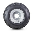 18x8.5-8 Lawn Mower Tire & Wheel Set of 2 with 4x4" Silver Wheel (13079)