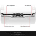Chrome Rear Bumper Facebar for Ram 1500 (2019–2024) w/o Sensor Holes, Dual Exhaust