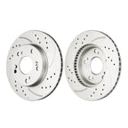 Front Drilled Slotted Brake Rotors and Ceramic Pads for Honda Civic (2015–2015)
