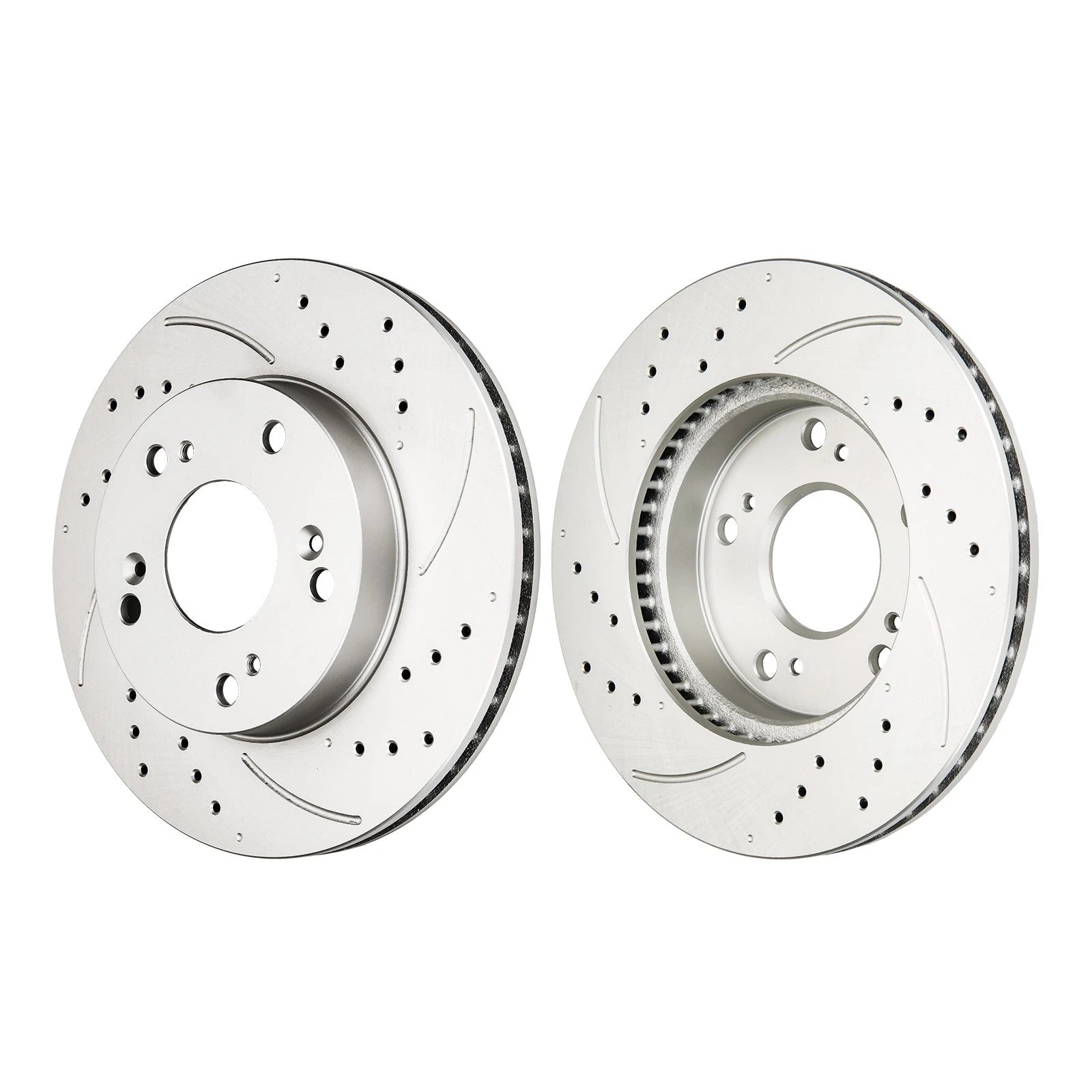 Front Drilled Slotted Brake Rotors and Ceramic Pads for Honda Civic (2015–2015)