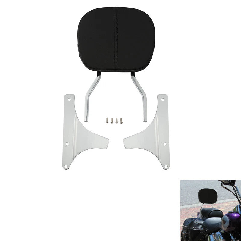Chrome Low Backrest Sissy Bar for Harley Softail FLST FLSTC FLSTNSE (1984–2017)