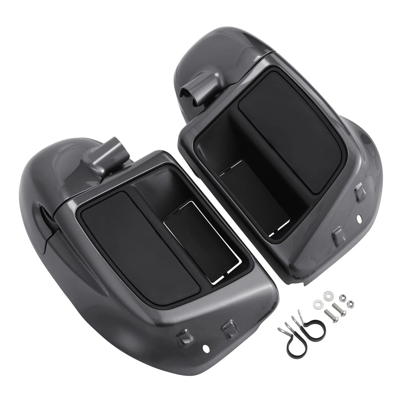 Lower Vented Fairings for Harley Electra Glide (2014–2023) Gauntlet Gray Metallic