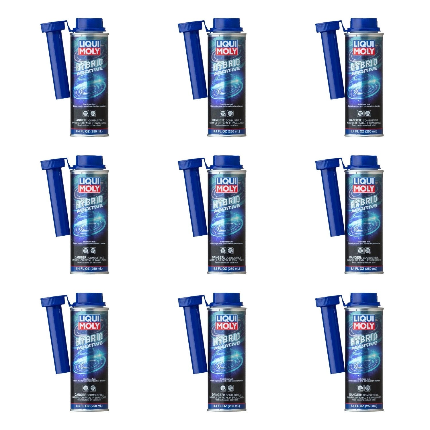 Set of 9 Liqui Moly 250ml Hybrid Fuel Additives