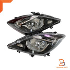 PAIR BLACK BODY HEADLIGHTS for MAZDA BT-50 UTE (2012-2019)