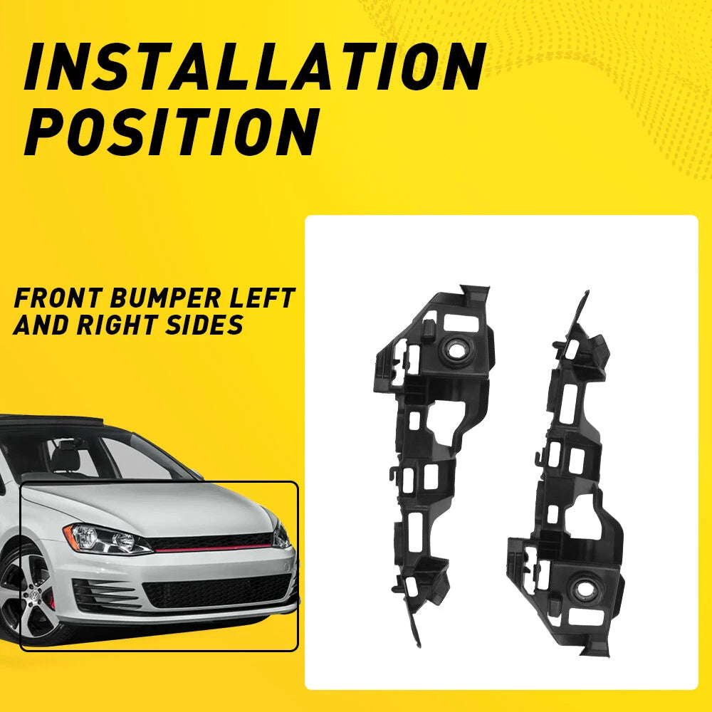 Bumper Bracket for Volkswagen GTI Golf (2015-2016) Front Driver & Passenger Side