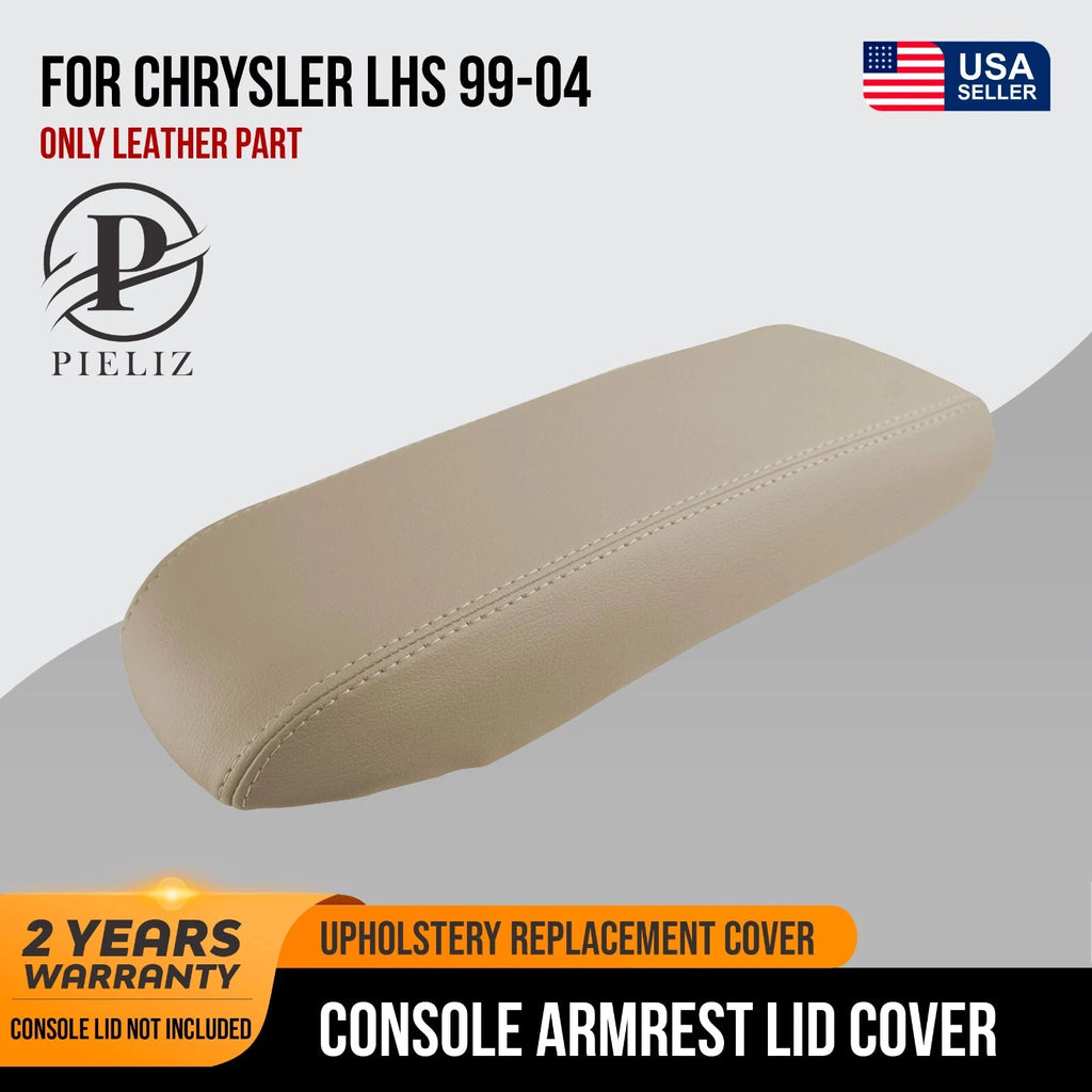 Leather Console Lid Pull Over Cover for Chrysler LHS (1999–2004) Beige