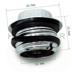Chrome Pop Up Gas Cap for Harley (1982–2010) - Vented, Regular Thread