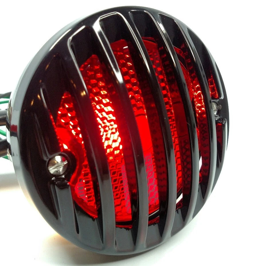 Tail Lights Pair w/ Black Grille Bezel for Ford Car (1933–1936) 12V