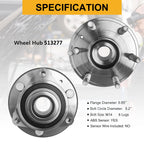 Set of 4 Wheel Hubs and Bearing Assembly for Chevrolet Traverse (2009–2017)