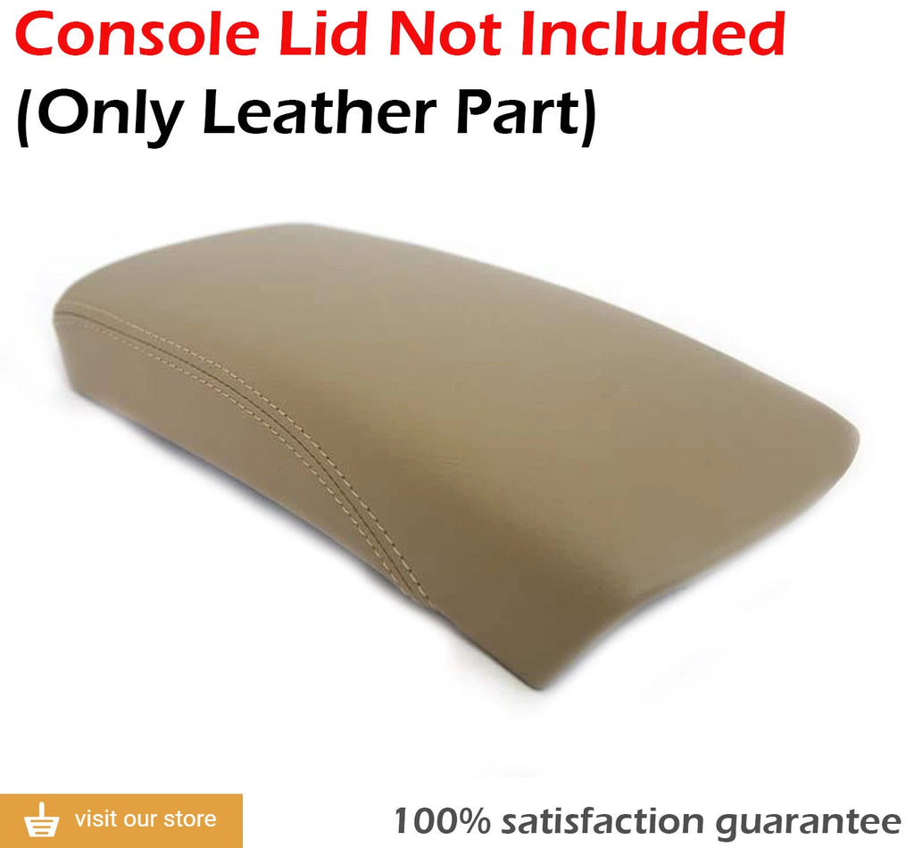 Center Console Armrest Cover for Nissan Rogue (2014–2017) Beige Leather