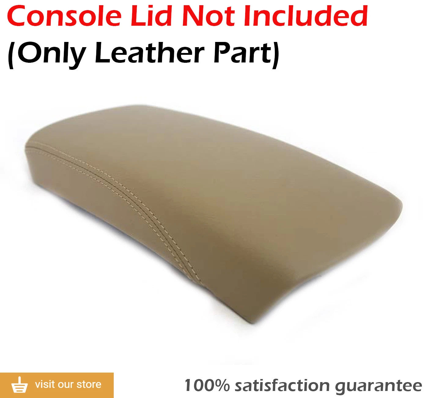 Center Console Armrest Cover for Nissan Rogue (2014–2017) Beige Leather