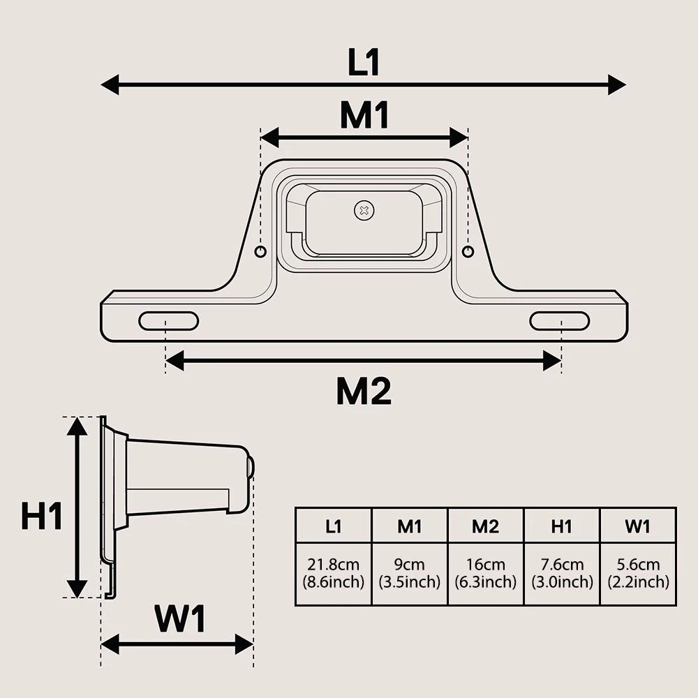 LED License Plate Light Assembly for Truck Trailer RV (1 Piece)