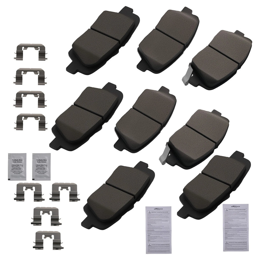 8pcs Brake Pads Kit for Hyundai Santa Fe Sport (2013–2016) D1432 D1439