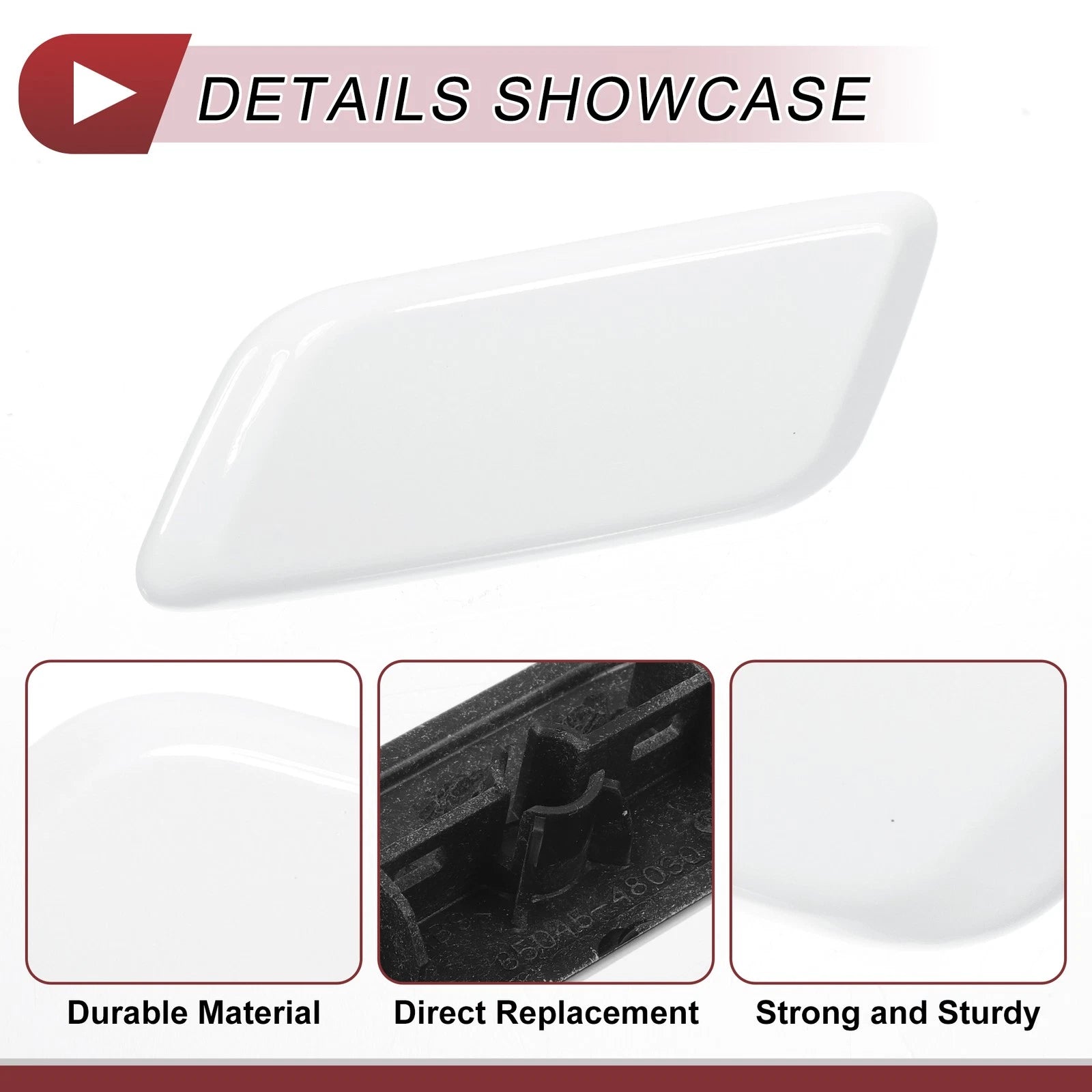 Front Left Washer Nozzle Cover Cap for Lexus RX350 (2012–2014) White