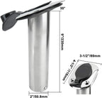 4X Stainless Steel Fishing Rod Holder for Boat (30 Degree)